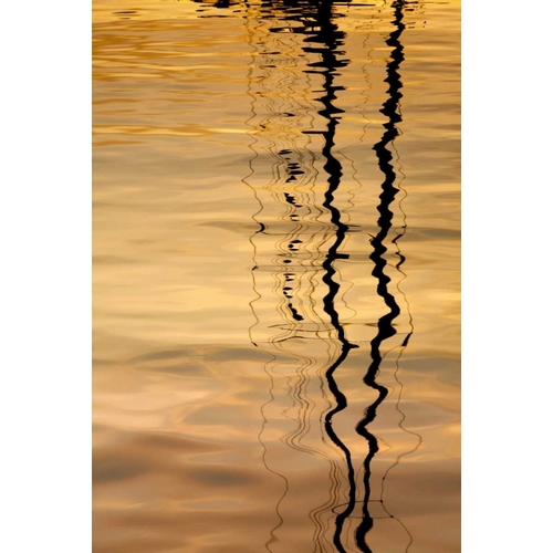 Washington Sailboat mast reflection at sunset